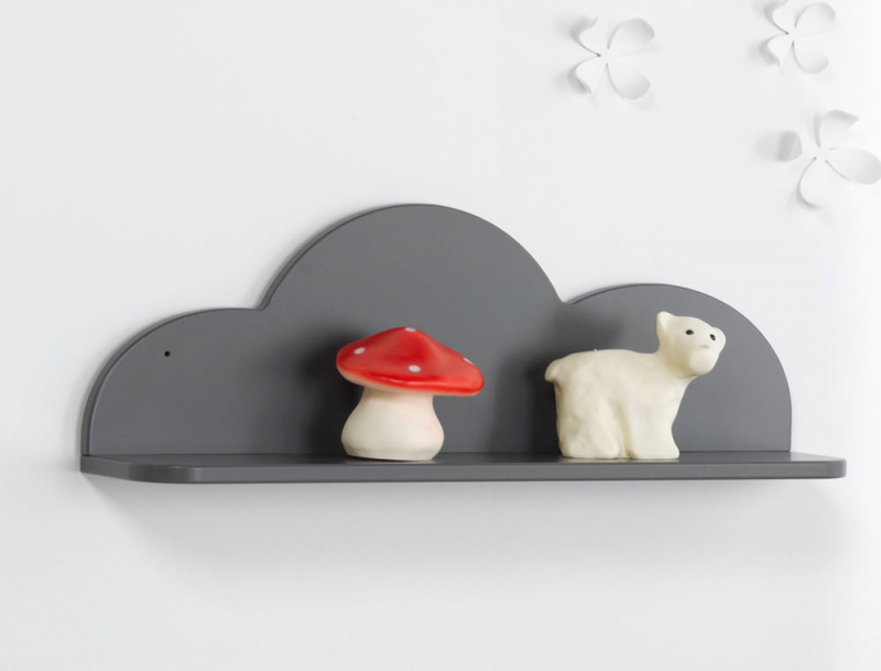Étagère Murale Nuage WOLTU Pour Enfant - MDF Blanc Avec 3 Crochets | 36x20.5x12cm - Déco Et Rangement