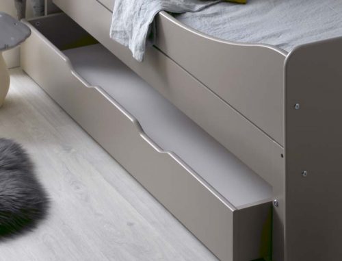tiroir de rangement sous lit pour enfant gris lin