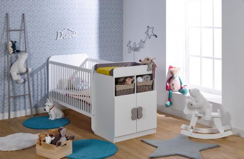 lit combiné évolutif pour bébé teddy blanc boutique mobilier bébé de qualité saint pierre reunion 974