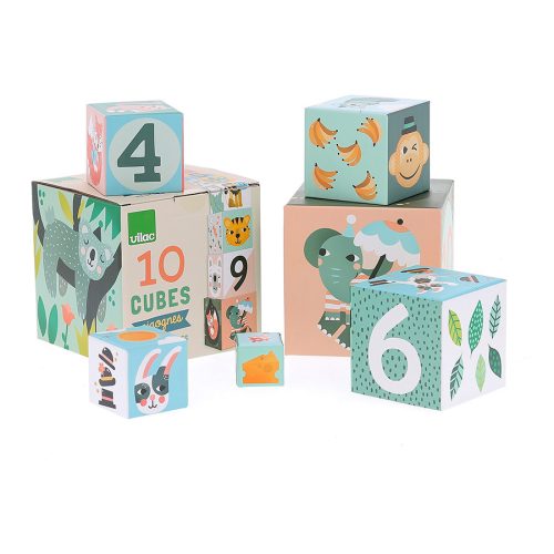 Cubes gigognes à empiler Michelle Carlslund REVENDEUR VILAC magasin de jouets en bois à st pierre 97410 Livraison LA REUNION 974