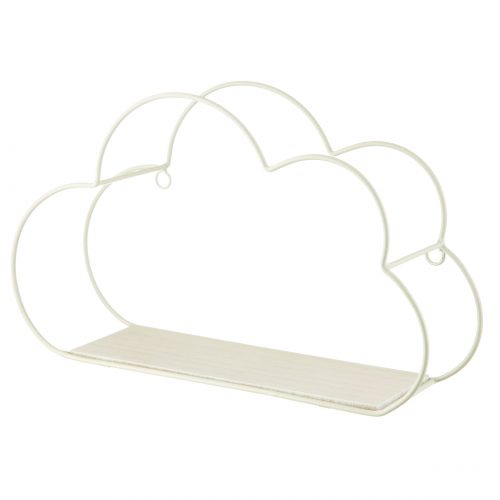 étagère murale en métal en forme de nuage blanc