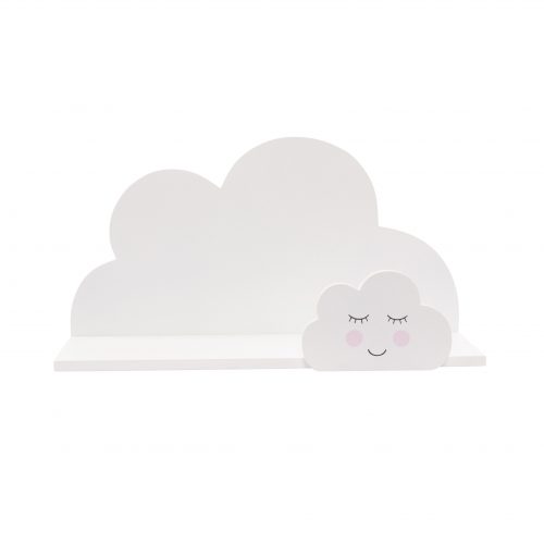étagère en bois nuage avec sourire