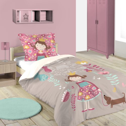 parure de lit fille princesse pour chambre de fille thème fleur princesse tendance magasin déco enfant saint pierre de la reunion