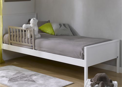 barrière de lit anti chutes petit modele en gris facile à installer