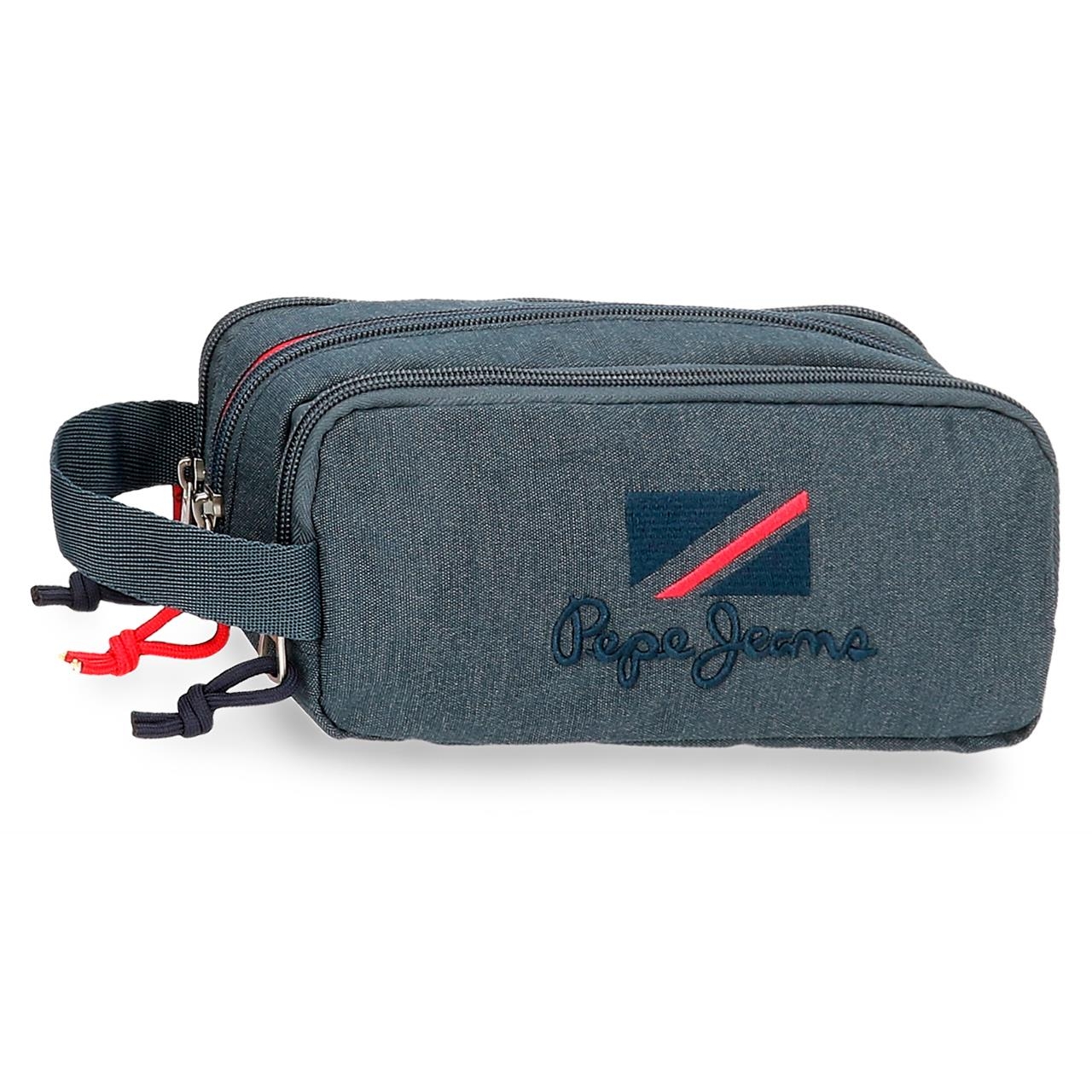 Trousse Pepe Jeans bleu trousse double à soufflets 1264301