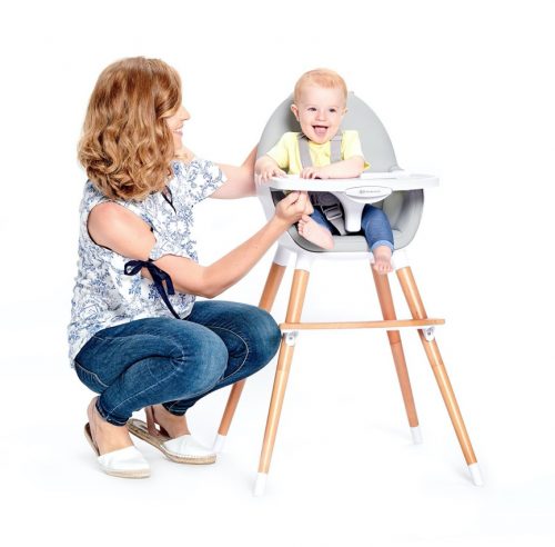 chaise haute bébé pratique en bois