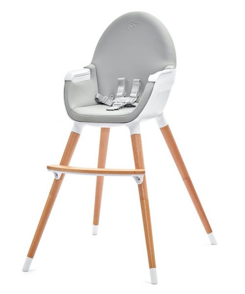 chaise haute bébé en bois et similicuir