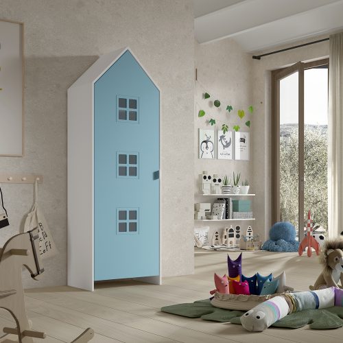 Armoire modulable avec une porte de couleur pour chambre bébé et enfant décoration de chambre et mobilier saint pierre reunion 974 livraison à domicile BLEU