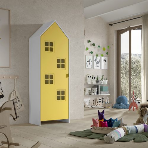 Armoire modulable avec une porte de couleur pour chambre bébé et enfant décoration de chambre et mobilier saint pierre reunion 974 livraison à domicile JAUNE