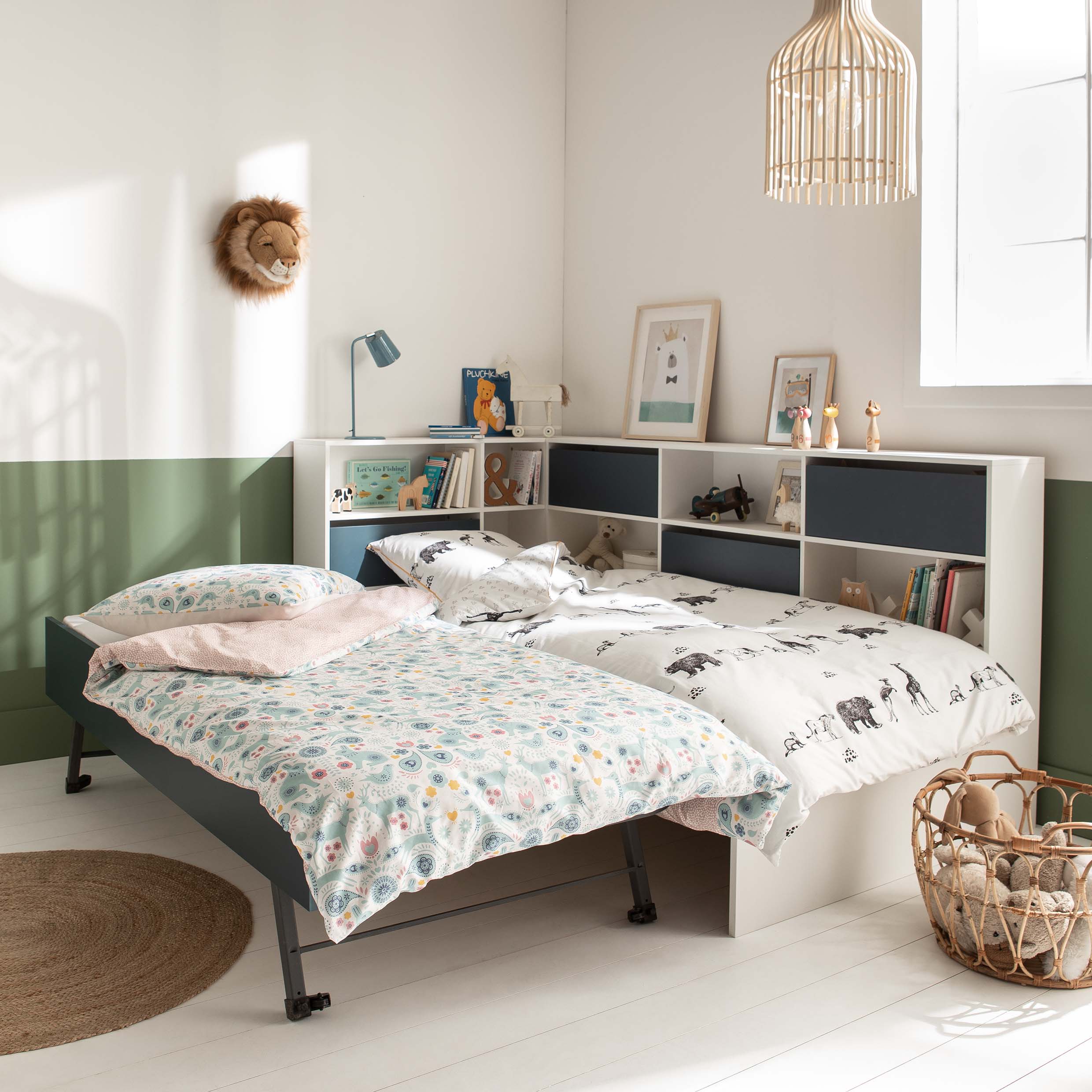 Tiroir de lit enfant blanc : Rangement Couchage d'appoint