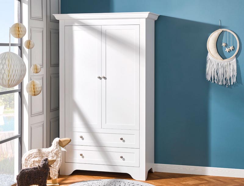 Armoire penderie montessori Couleur naturel/blanc Ma Petite Ecole