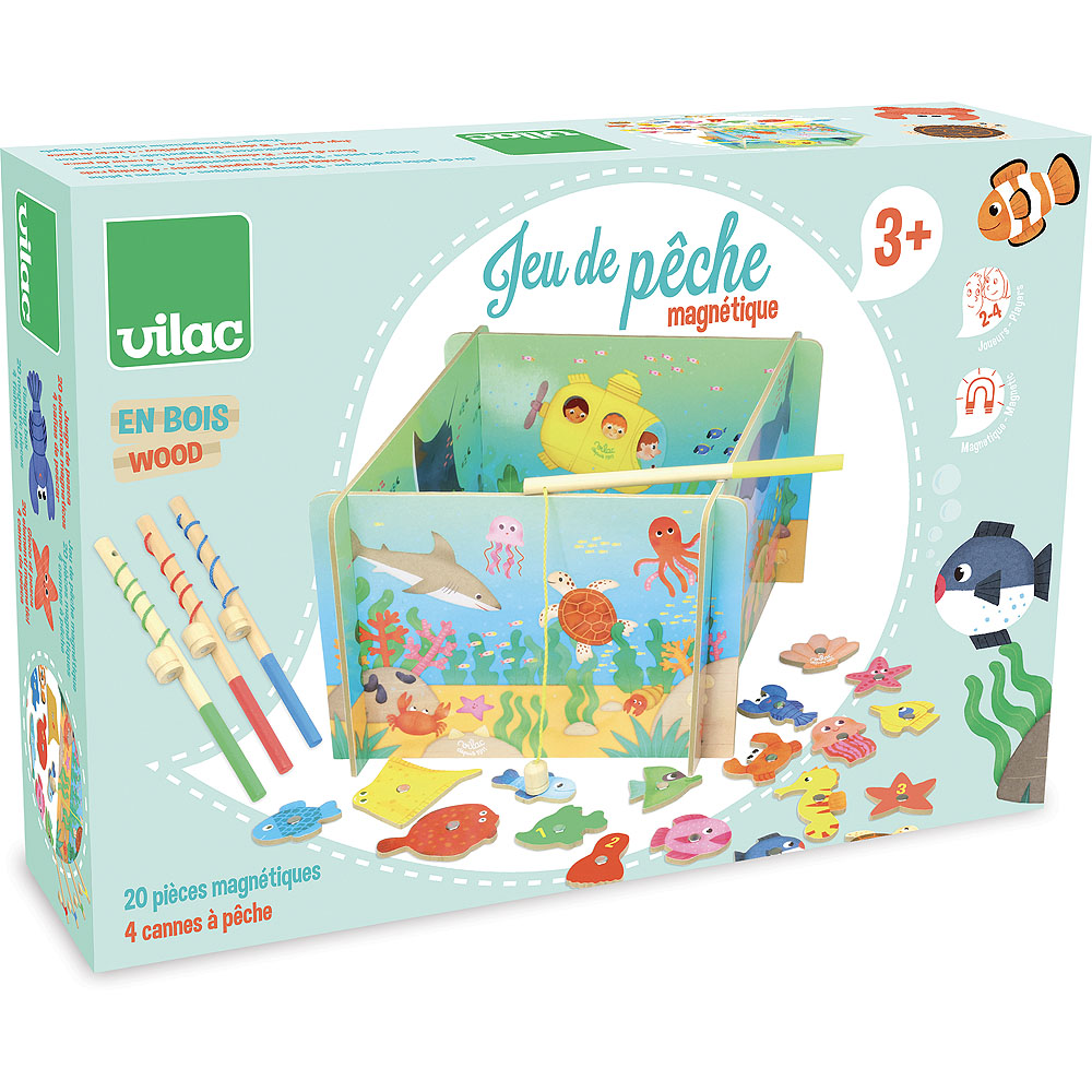 Jouets en bois Magnétique Pêche Jeu De Jeu Interactif Jouets Jeux