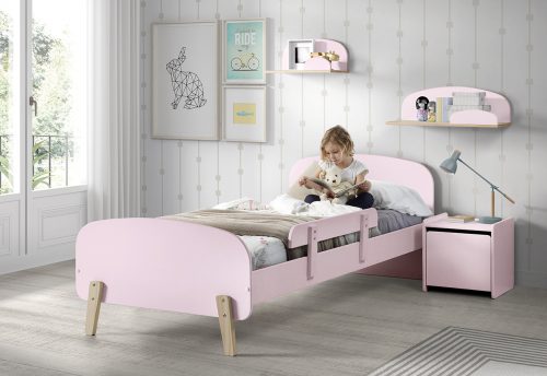 Barrière de lit enfant macaron rose