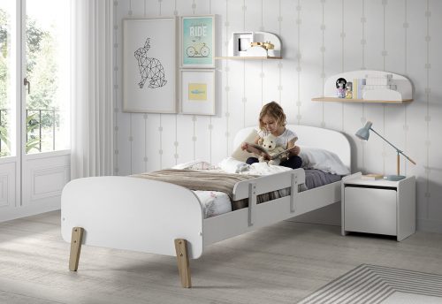 Barrière de lit enfant macaron blanc