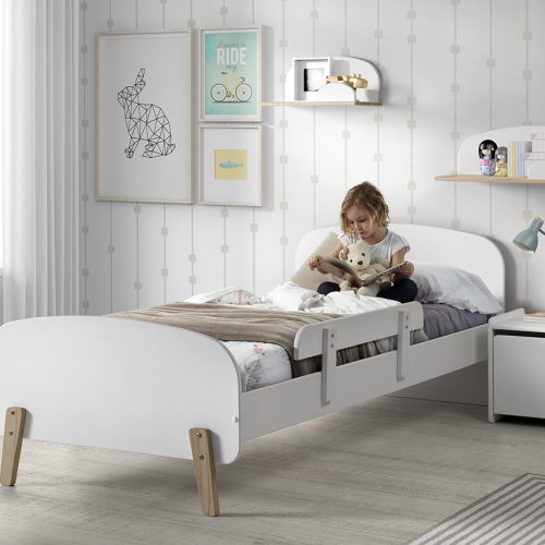 Barrière de lit enfant macaron blanc