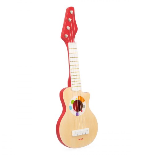 Guitare ROCK confetti instrument de musique jeu d'imitation en bois revendeur JANOD magasin de jouets en bois à st pierre 97410 livraison LA REUNION 974