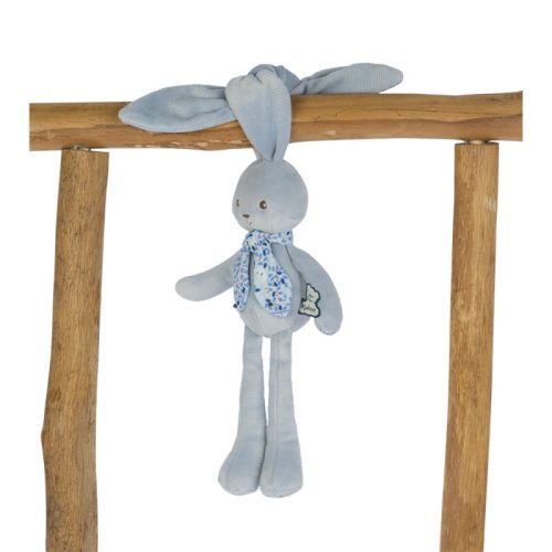 Peluche pantin lapin bleu marque KALOO peluche de qualité idée cadeau bébé magasin de jouets en bois à st pierre 97410 Livraison LA REUNION 974