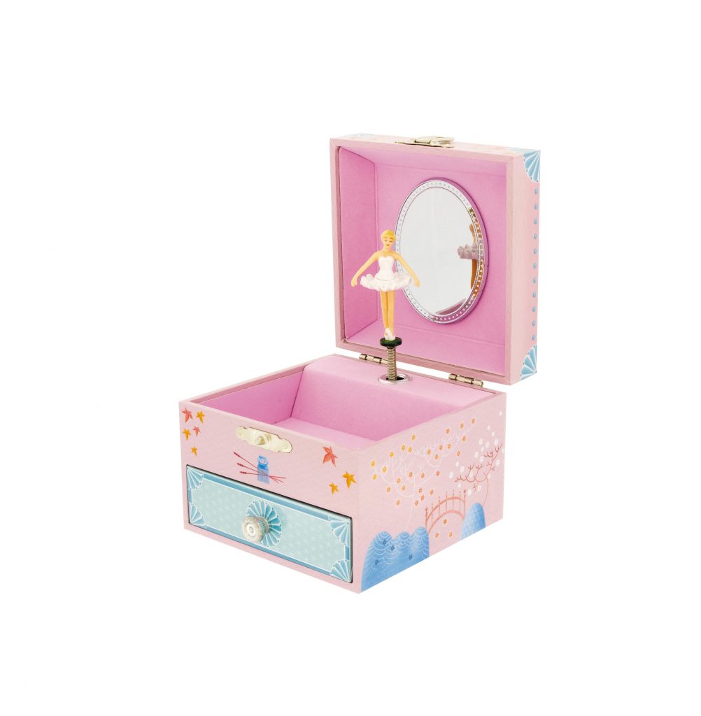 Boîte à Bijoux Musicale Licorne Avec 5 Bijoux - Cadeau Fille Et Femme - Coffret à Musique Tournante Rose