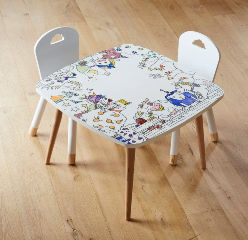 Coloritable OCEAN table à colorier mobilier montessori magasin de déco pour chambre d'enfants à st pierre 97410 la Réunion 974