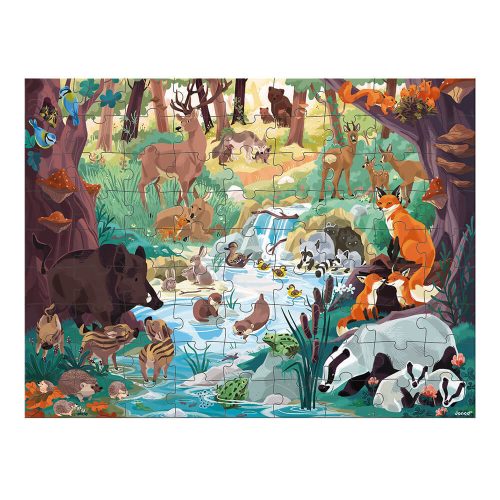 Puzzle les Empreintes des Animaux WWF revendeur officiel JANOD magasin de jouets en bois à st pierre 97410 livraison ile de la Réunion 974