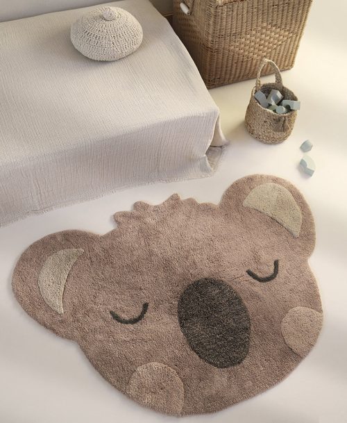 Tapis little olsen koala tapis coton tendance lavable en machine déco chambre d'enfants et bébé magasin de déco st pierre 97410 la réunion 974