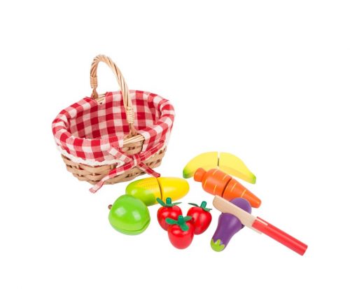 Panier de fruits et légumes à découper marchande pour enfant