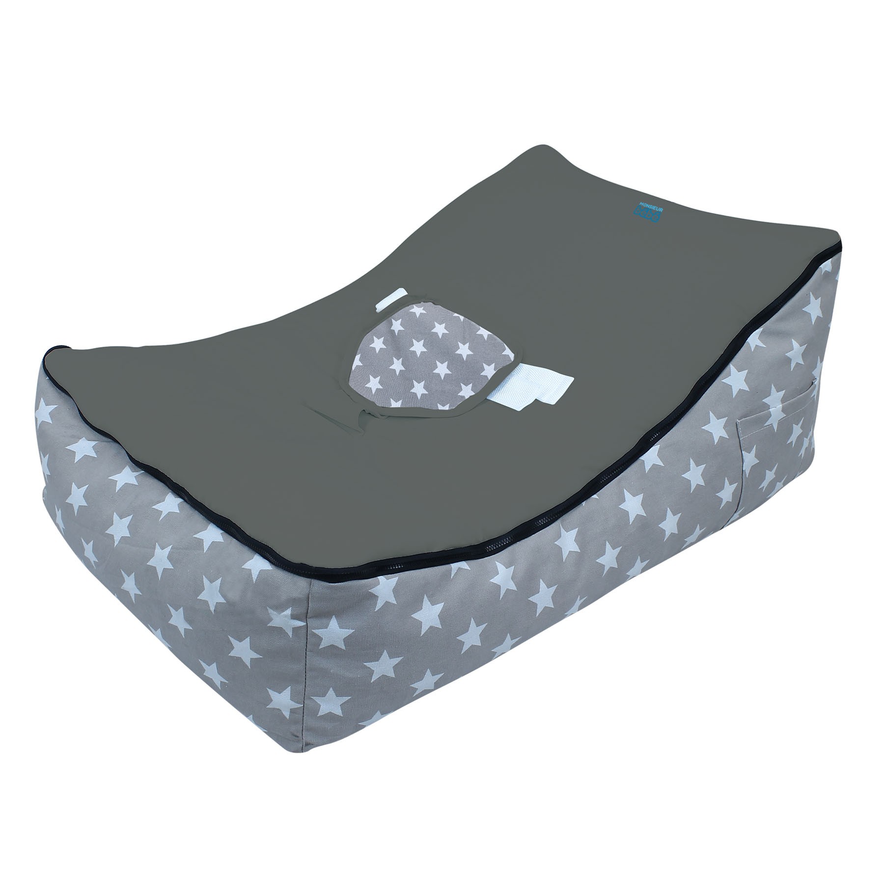 Pouf Transat Etoiles Gris