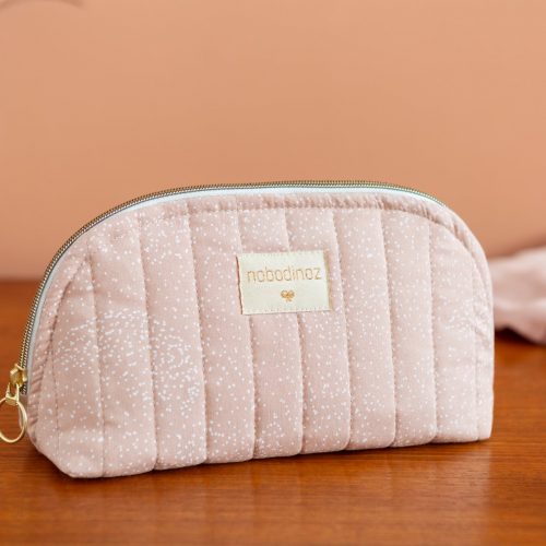 Grande Trousse de toilette HOLIDAY WHITE MISTY PINK NOBODINOZ