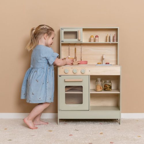 Cuisine enfant en bois vert menthe LITTLE DUTCH jeu imitation magasin de jouet en bois à st pierre 97410 livraison REUNION 974