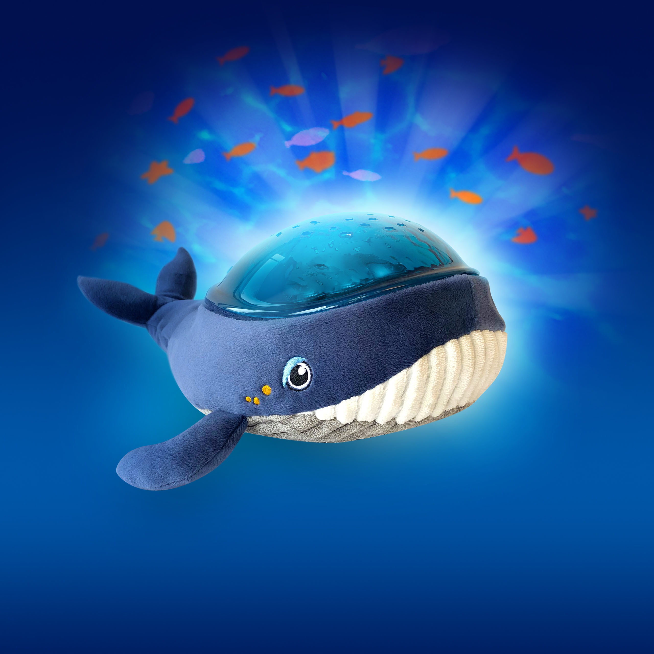 Veilleuse projecteur musical baleine aqua 