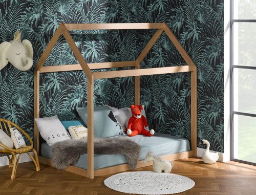 Lit évolutif cabane WOOD MONTESSORI Hêtre lit cabane magasin enfant ile de la réunion