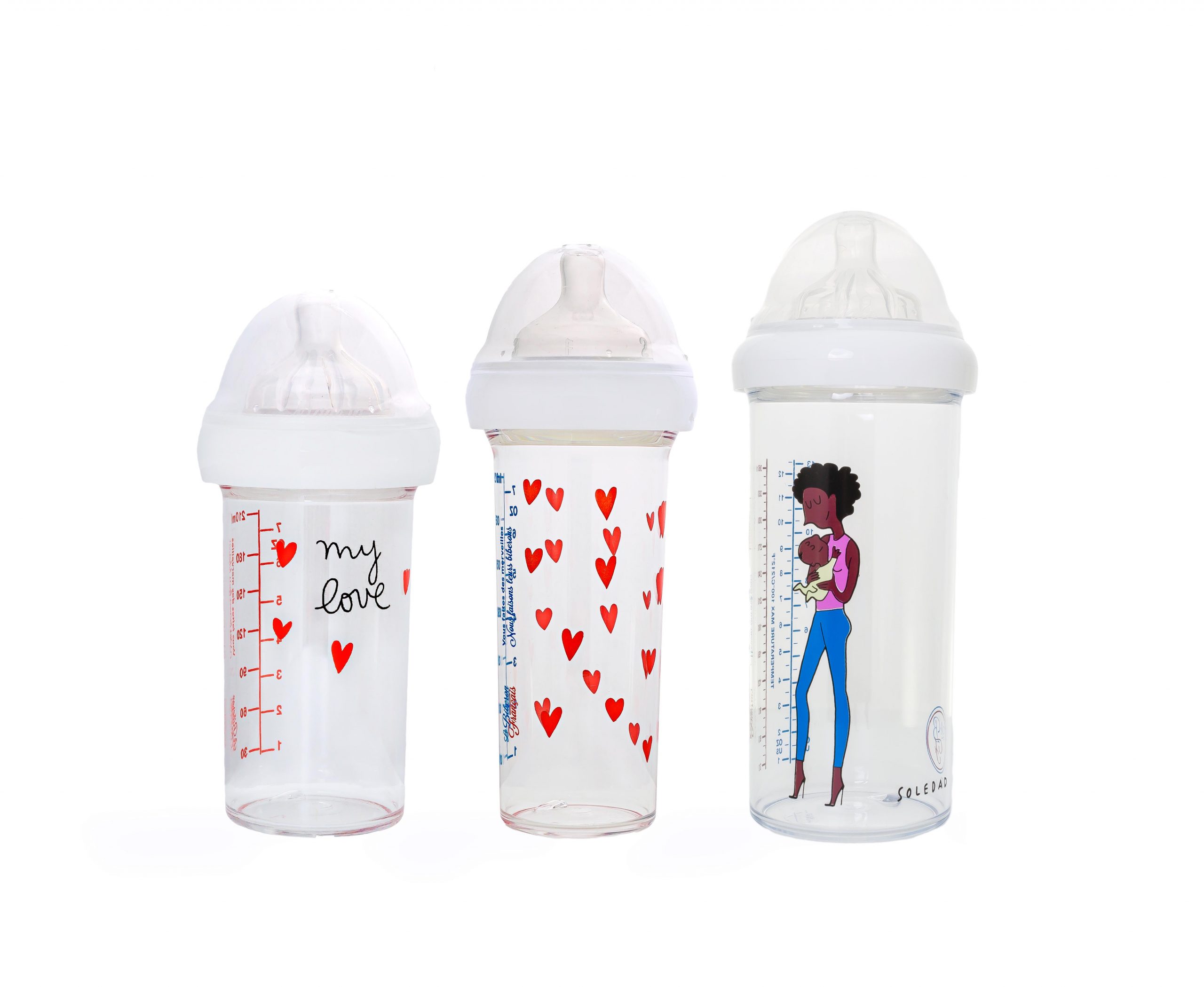 Set De 3 Biberons Gigognes Maman Bebe Afro