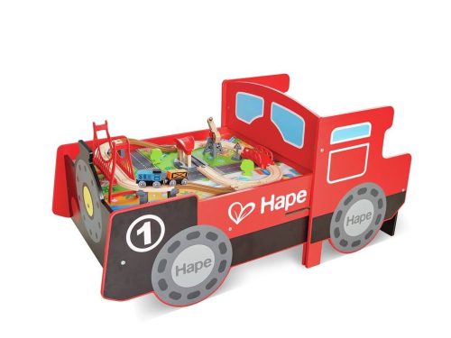 Table train locomotive en bois circuit de train marque HAPE magasin de jouets en bois à st pierre 97410 livraison la réunion 974