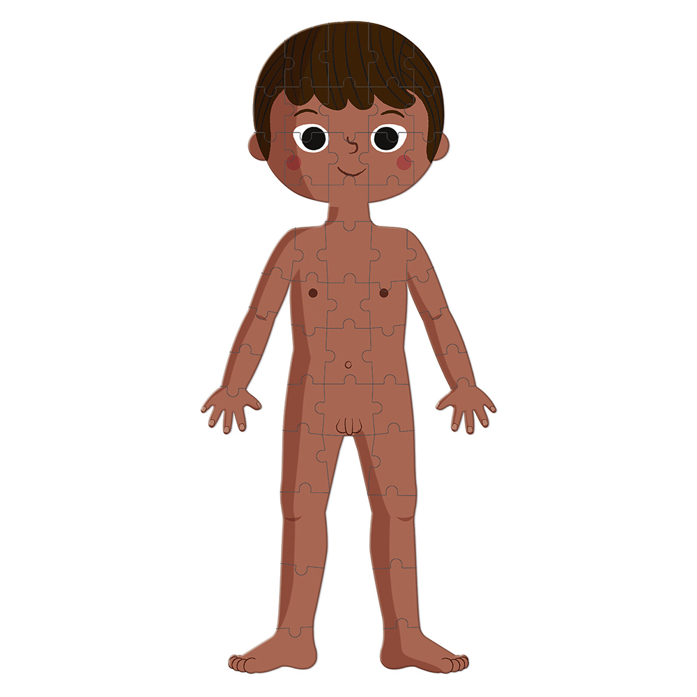 Puzzle découverte du corps humain en bois – garçon – Magasin de