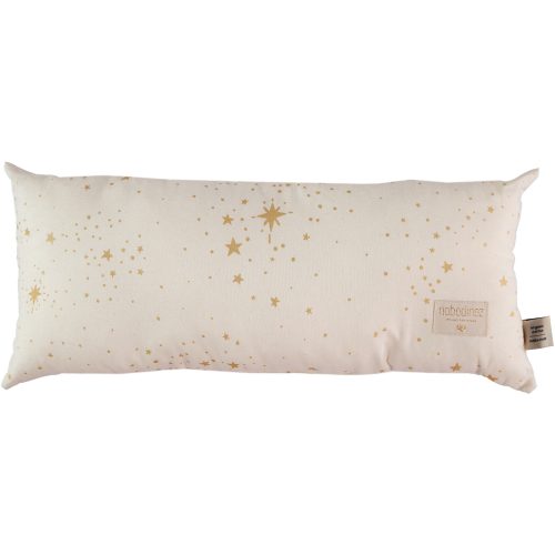 Coussin rectangle coton Bio HARDY GOLD STELLA NATURAL