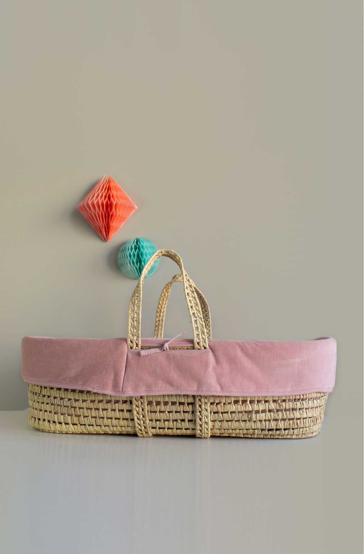 Couffin souple en osier et coton bio BOIS DE ROSE - iletaitunefois201907121659