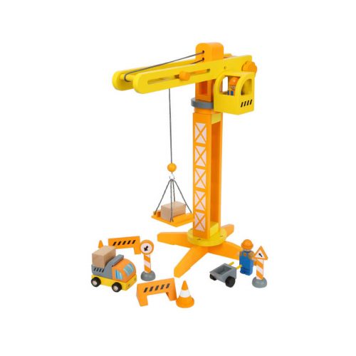 Grue avec accessoires de chantier