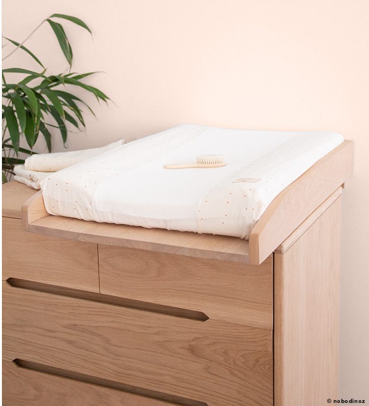 Matelas à Langer DOMIVA HONEY MOON 50x75 Cm - Housse Réversible Déhoussable, Coton Et Velours, Sécurité Bébé