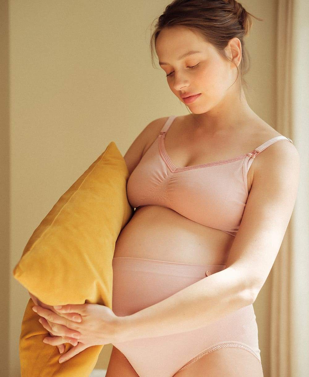 Soutien-gorge d'allaitement en coton bio avec dentelle