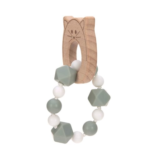 Hochet Bracelet de dentition en bois et silicone alimentaire jouet éveil enfant saint pierre ile de la reunion