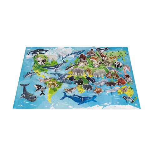 Puzzle éducatif espèces prioritaires WWF revendeur officiel JANOD magasin de jouets en bois à st pierre 97410 livraison ile de la Réunion 974