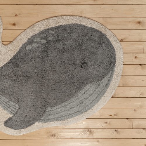 Tapis baleine bleue coton lavable en machine LITTLE DUTCH magasin de décoration chambre d'enfants à saint pierre 97410 livraison la réunion 974