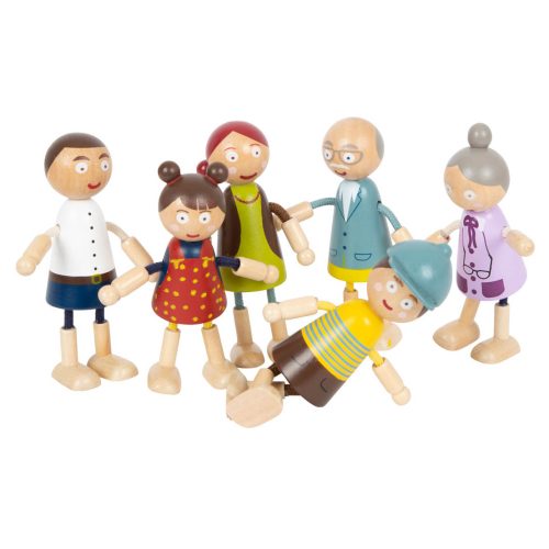Famille de poupée souples EN BOIS pour maison de poupée magasin de jouet saint pierre reunion