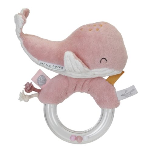 Anneau Hochet BALEINE OCEAN ROSE little dutch reunion