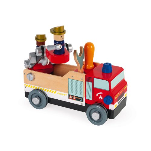 Camion de pompier en bois BRICO'KIDS revendeur janod jouet imitation et bricolage enfant st pierre ile de la reunion 97410 974