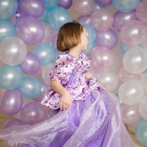Déguisement Robe de princesse sequins chatoyants lilas 3 – 4 ans