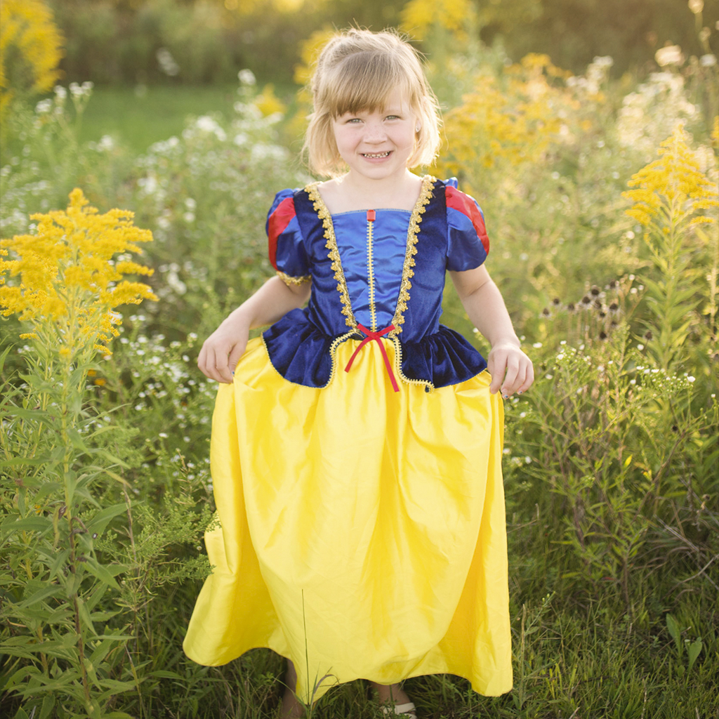 Déguisement Princesse Blanche Neige - FINDPITAYA - Robe Soirée Manches  Bouffantes et Cape - Enfant Fille - Rouge