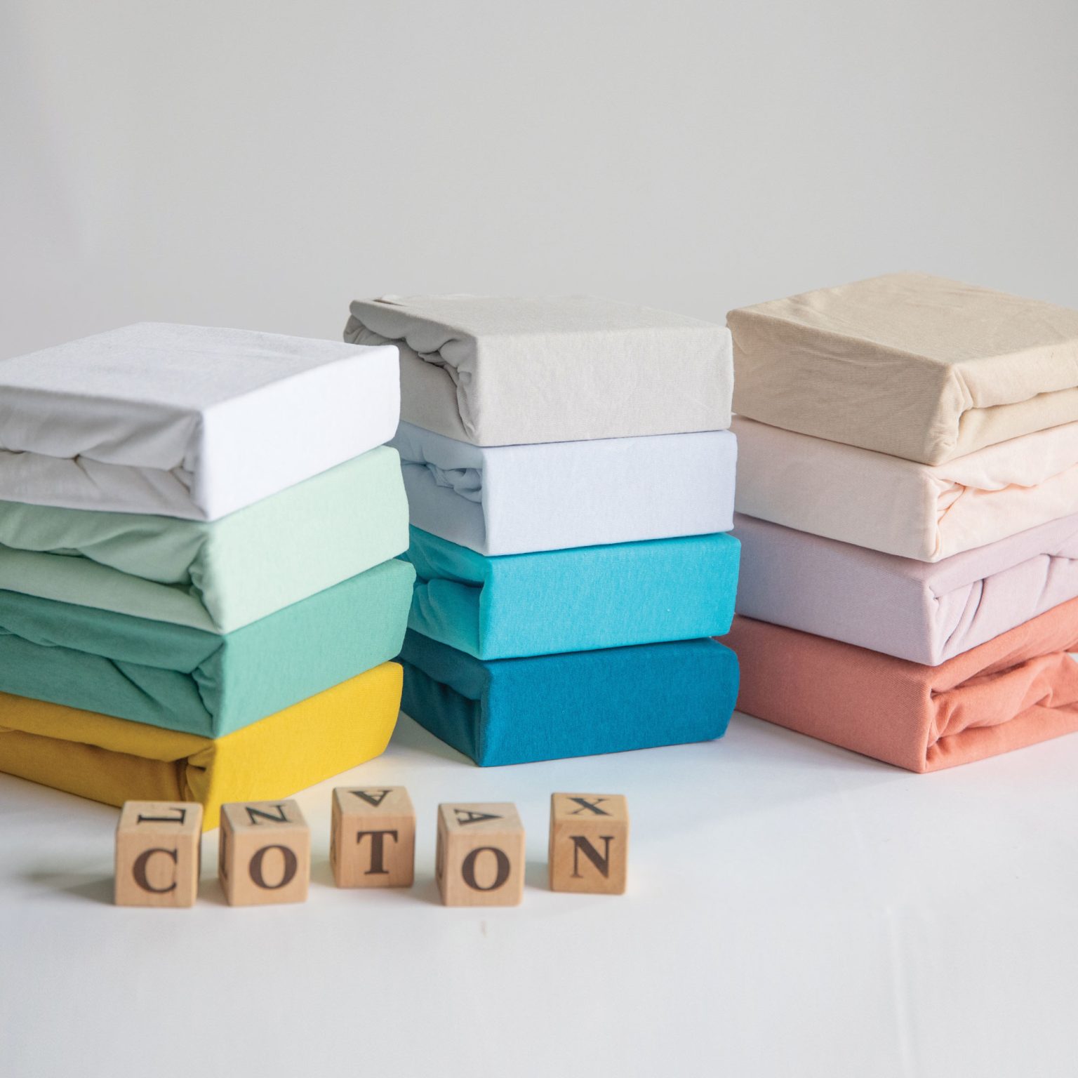 Couffin Bébé 2 Draps Housse Cododo Vmxlso 40x80 Cm - 100% Coton - Pour Nacelle, Couffin - Abricot/Vert Olive Matelas Cododo