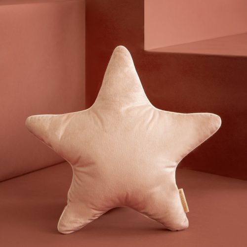 Coussin en forme d'étoile en velours et coton bio nobodinoz saint pierre reunion magasin pour enfant décoration et literie