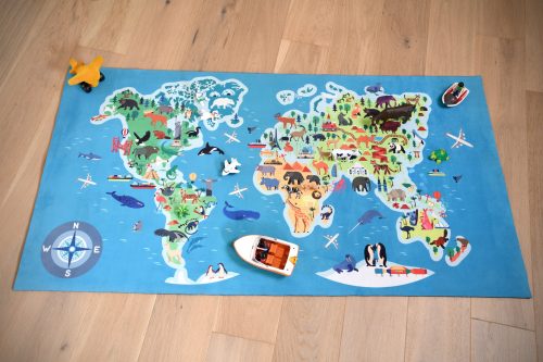 Tapis carte du monde magasin de décoration pour chambre bébé et enfant saint pierre ile de la réunion